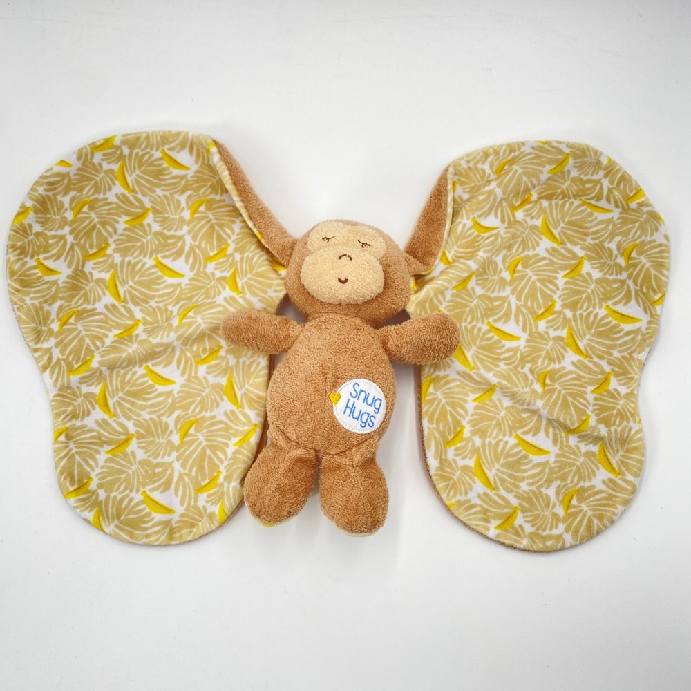 Kids Preferred SNUG‎ HUGS Monkey Big Ears Banana Lovey Security Blanket HTF